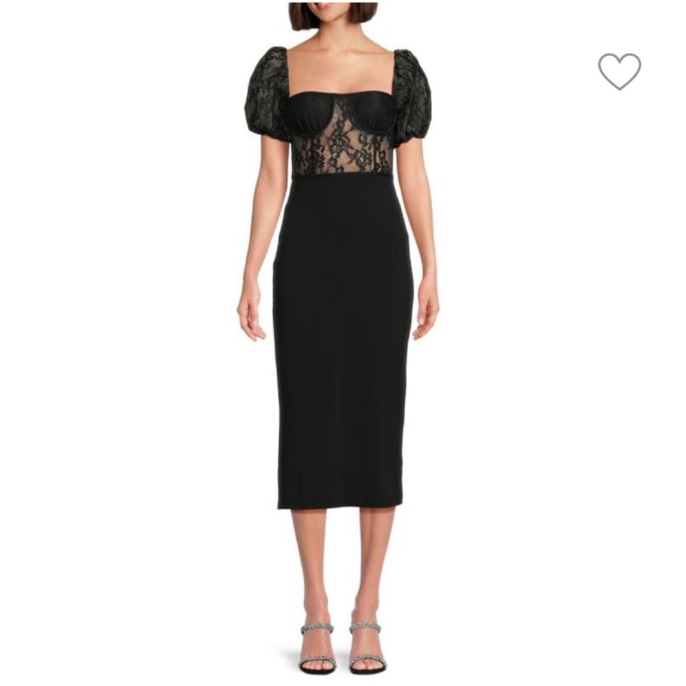 WeWoreWhat Elegant Midi Lace Dress